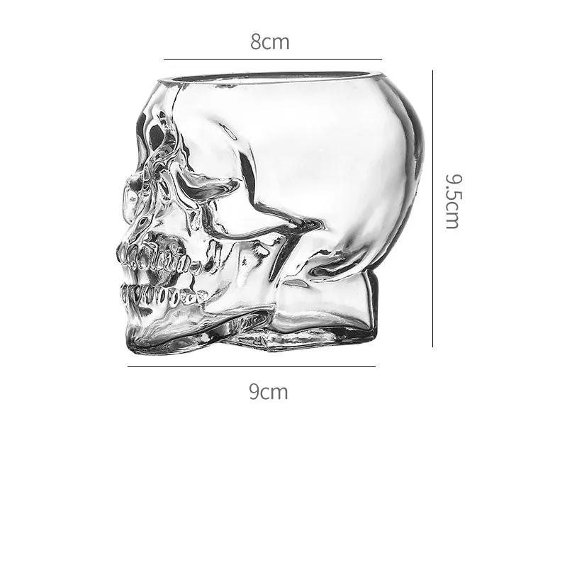 Halloween Inspired Skull-shaped Whiskey Glass