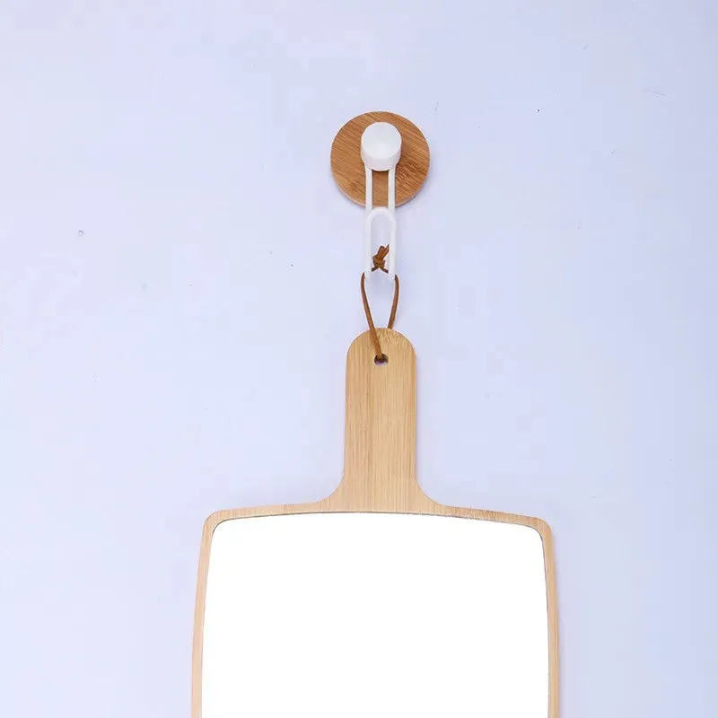 Handheld Portable Mirror-Wooden(SA2405-55)