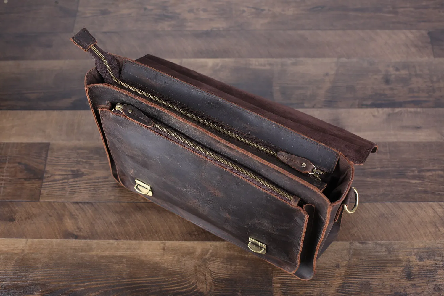 Handmade Vintage Men Leather Briefcase Messenger Bag Men Leather Shoulder Bag School Laptop Bag