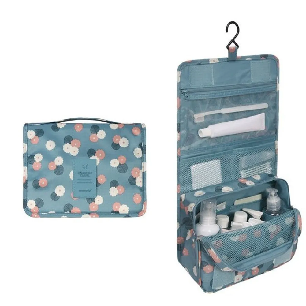 Hanging Travel Toiletry Bag Collapsible Makeup Storage Kit