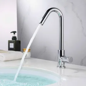 HOMELODY Bathroom Faucet Cold and Hot Water Single Lever Rotatable 360 ° Taps