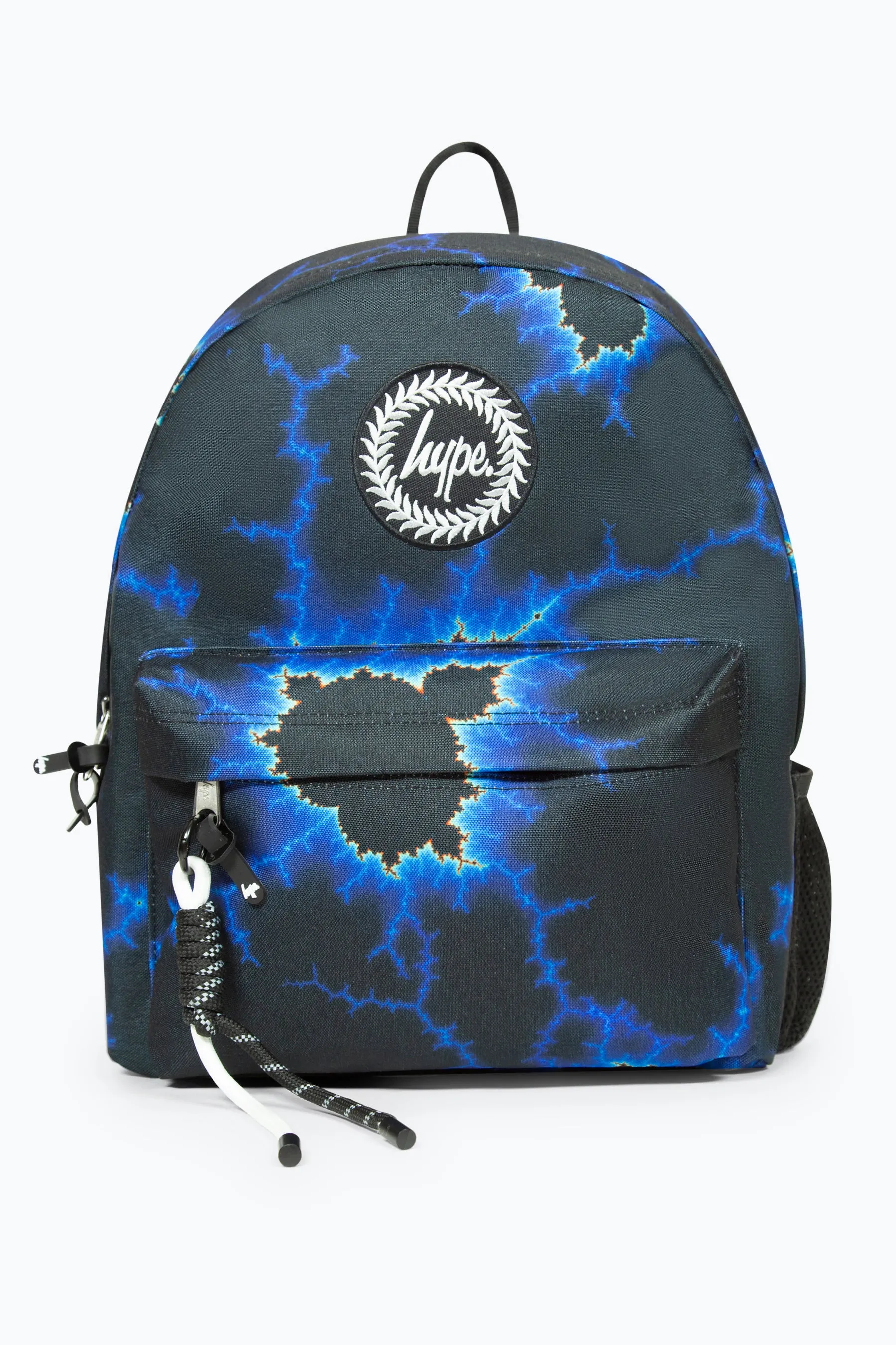 Hype Boys Black Blue Lightning Iconic Kids Backpack