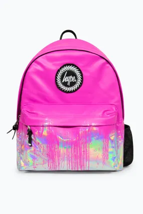 Hype Girls Iconic Holo Drips Pink Backpack