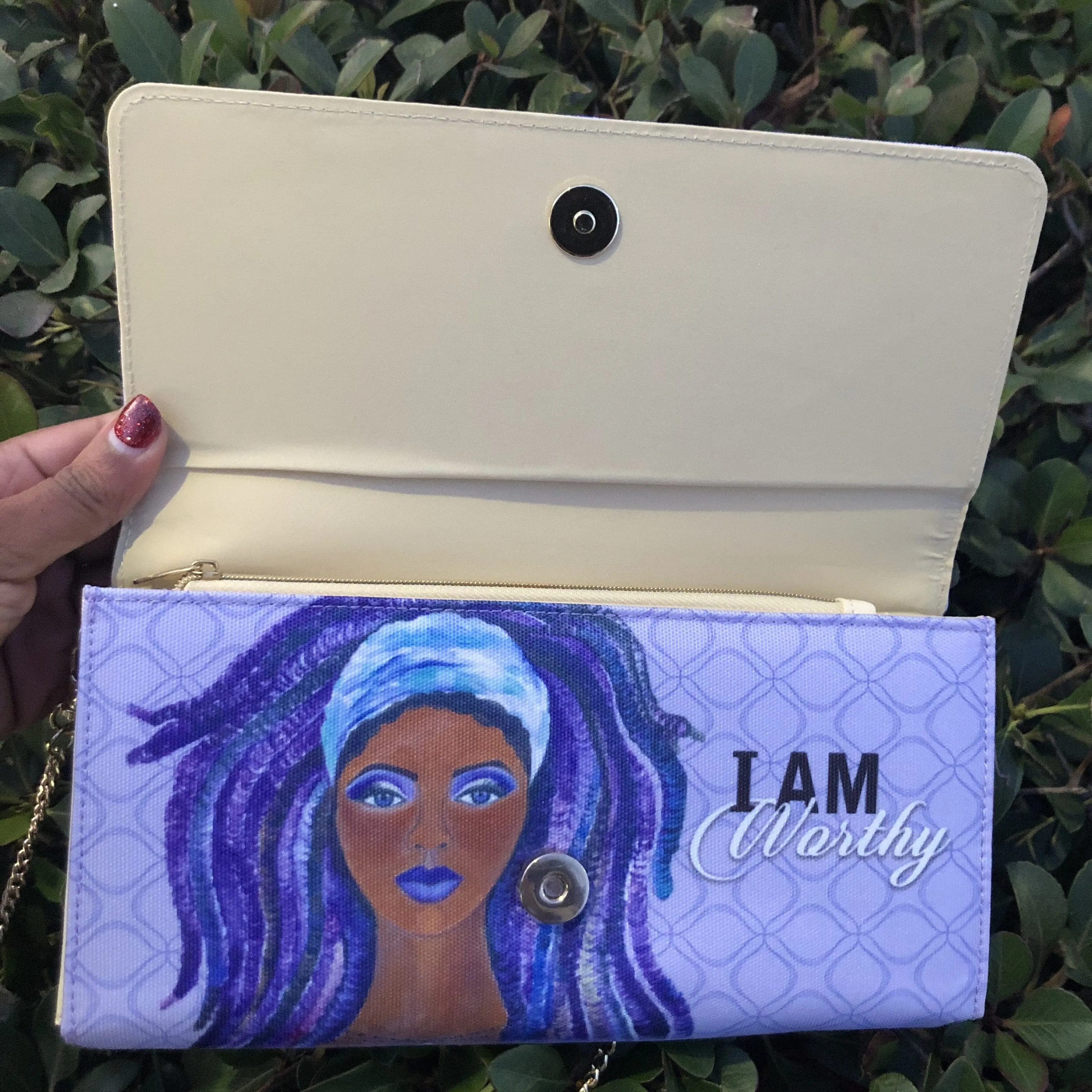 I Am Worthy Canvas Clutch