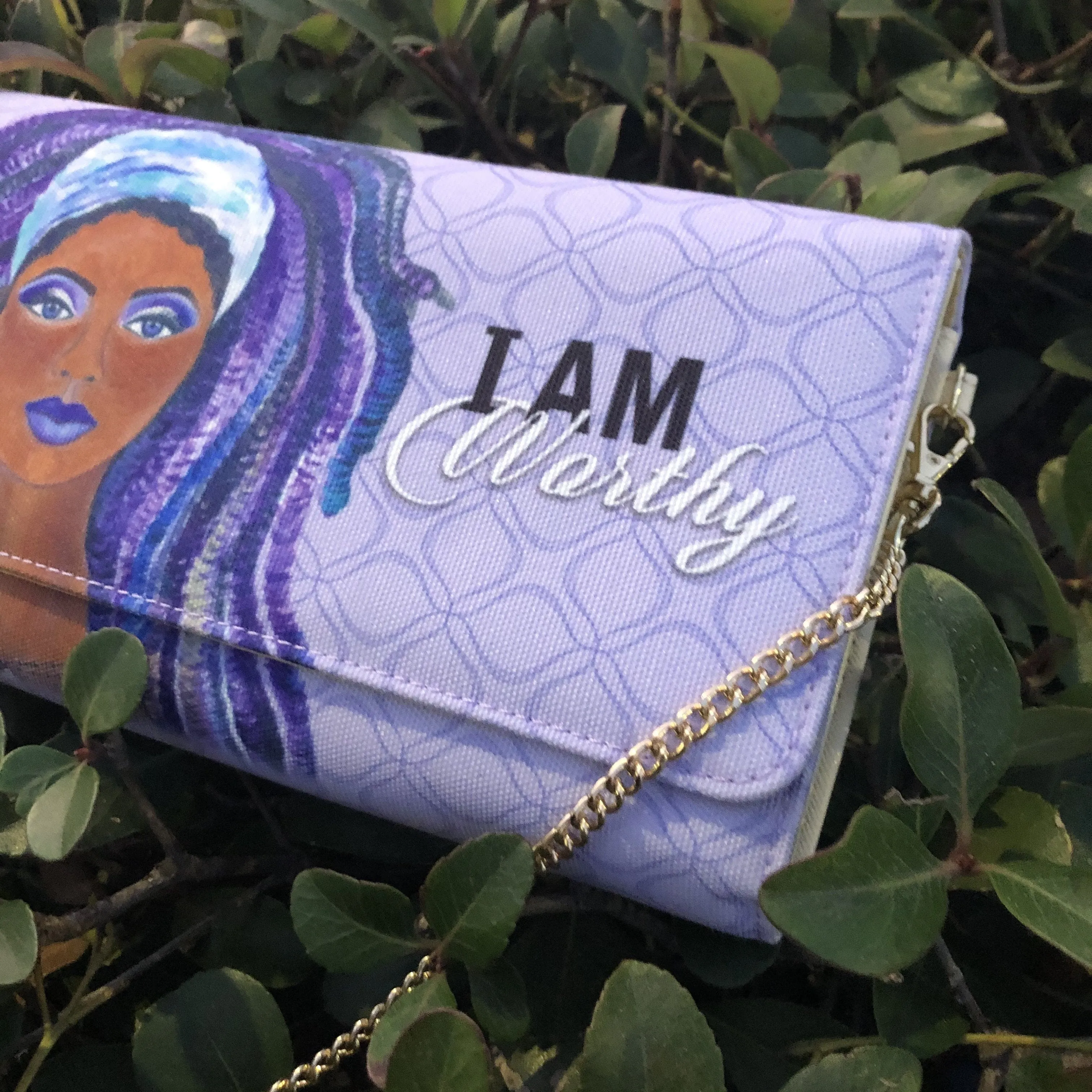 I Am Worthy Canvas Clutch