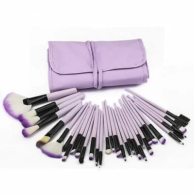 Iconic beauty 32pcs makeup brush set with free case