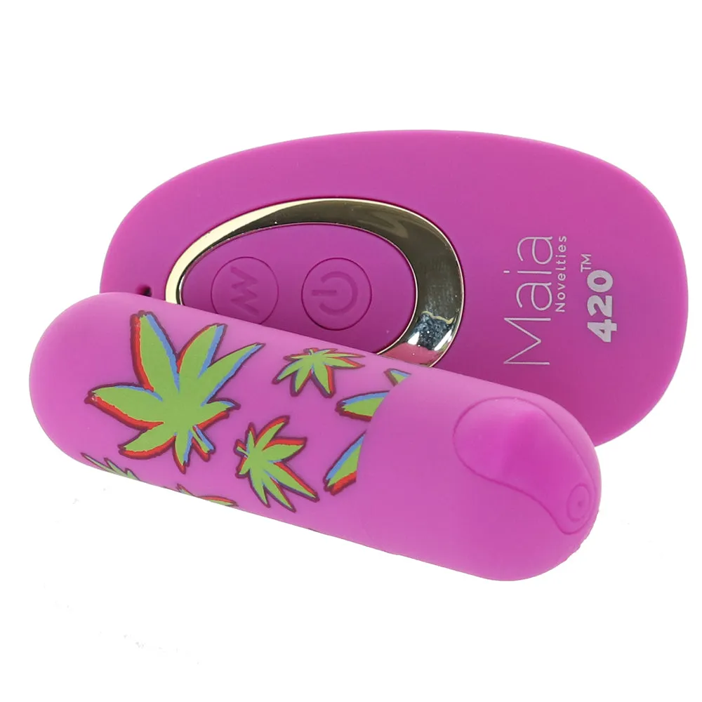 Jessi 420 Remote Mini Bullet Vibe in Purple