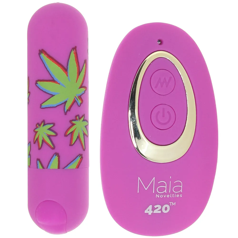 Jessi 420 Remote Mini Bullet Vibe in Purple