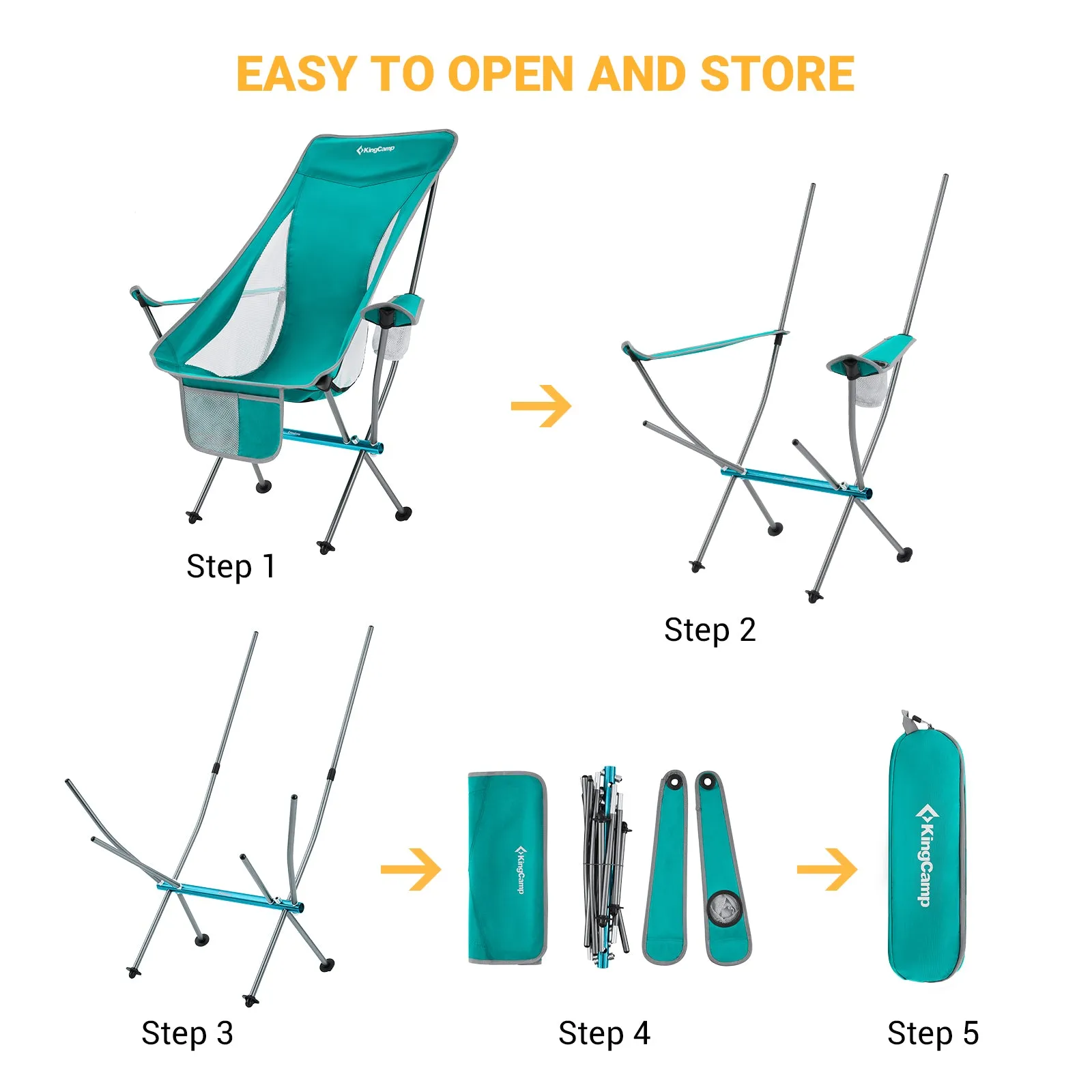 KingCamp Ultralight Folding Chair Camellia