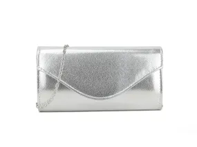 Koko Silver Metallic Clutch Bag