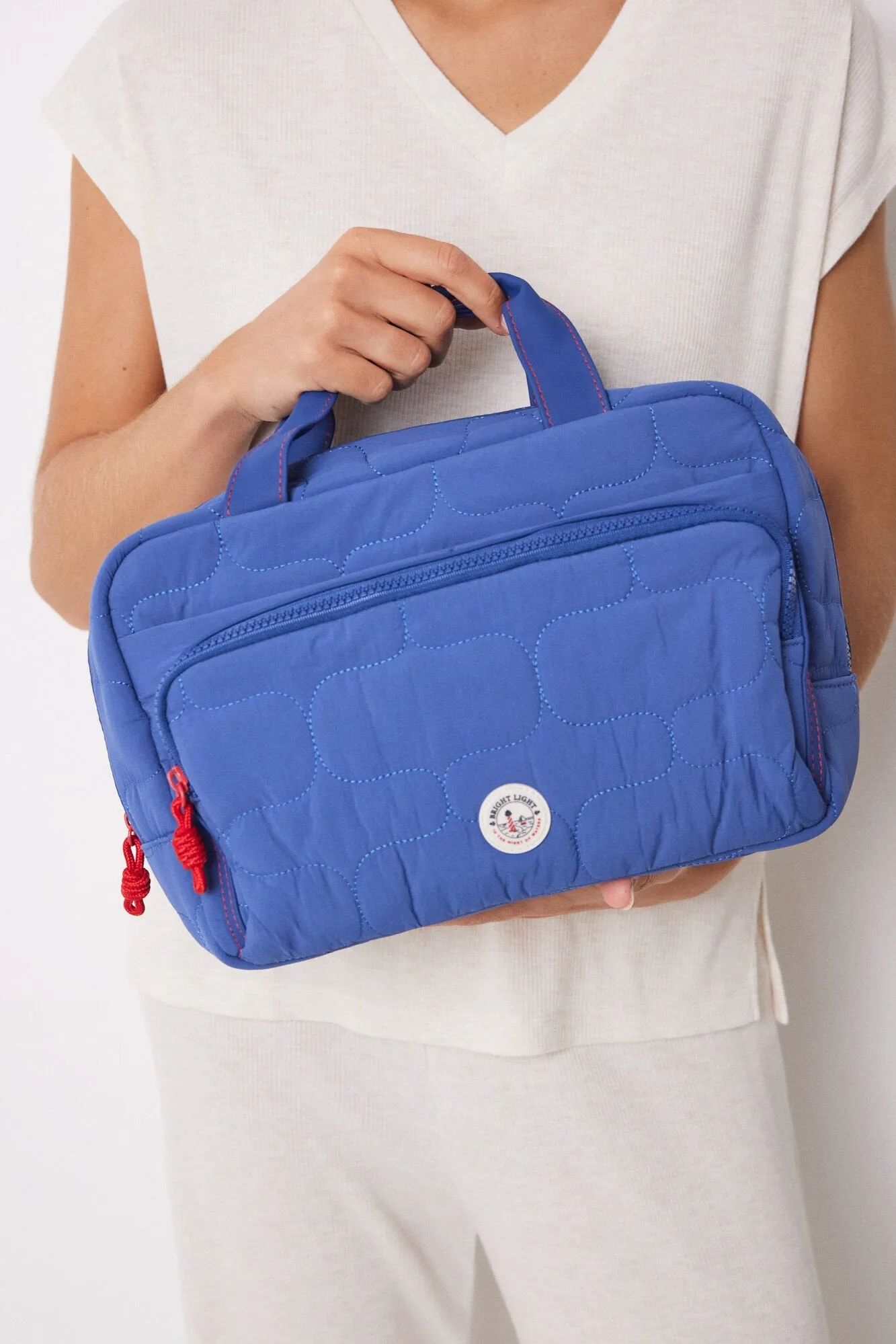 Large padded nylon toiletry bag