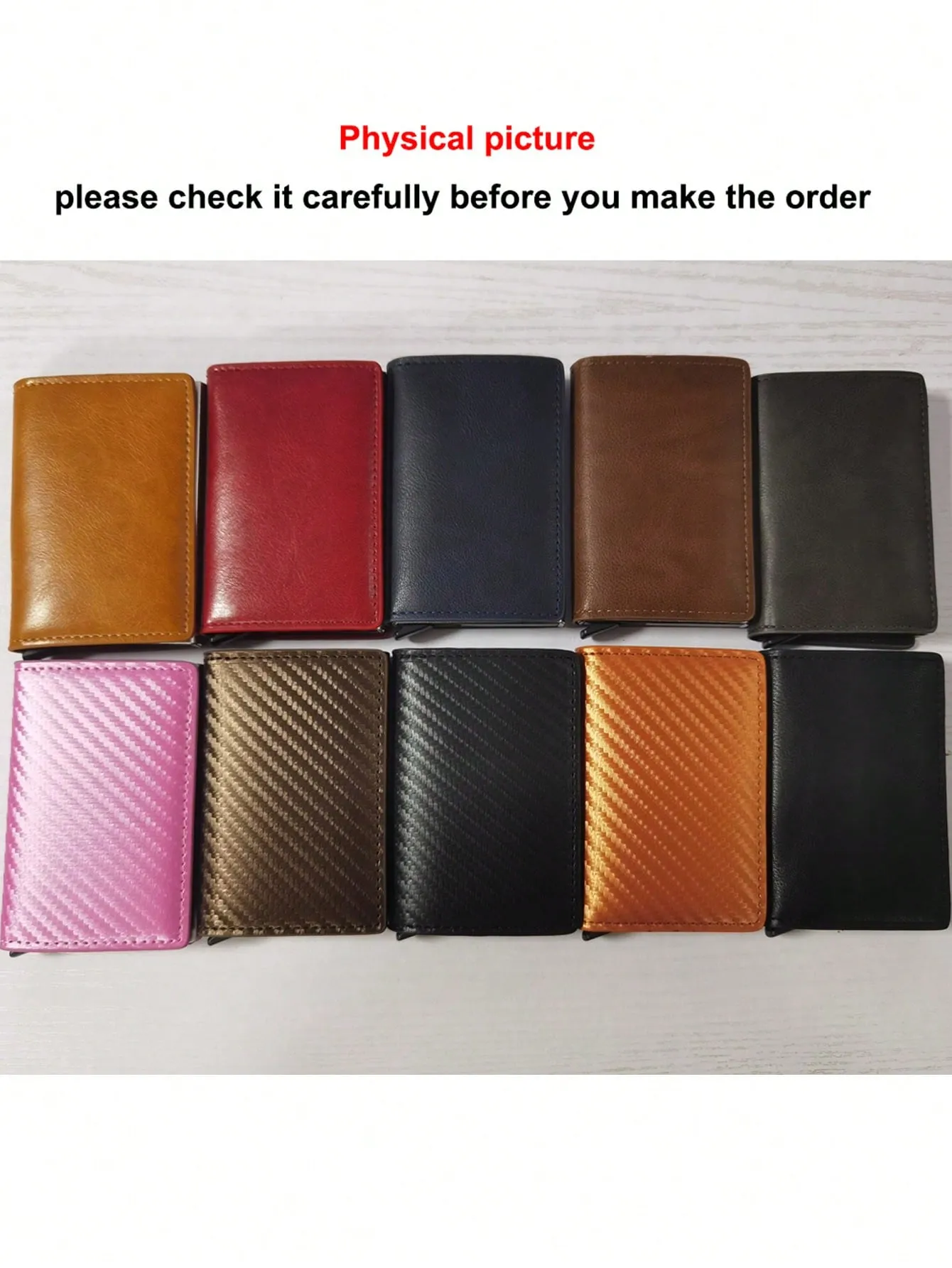 Leather & Metal RFID Blocking Card Holder Wallet, Credit Card Case, Father's Day Gift, Birthday Gift