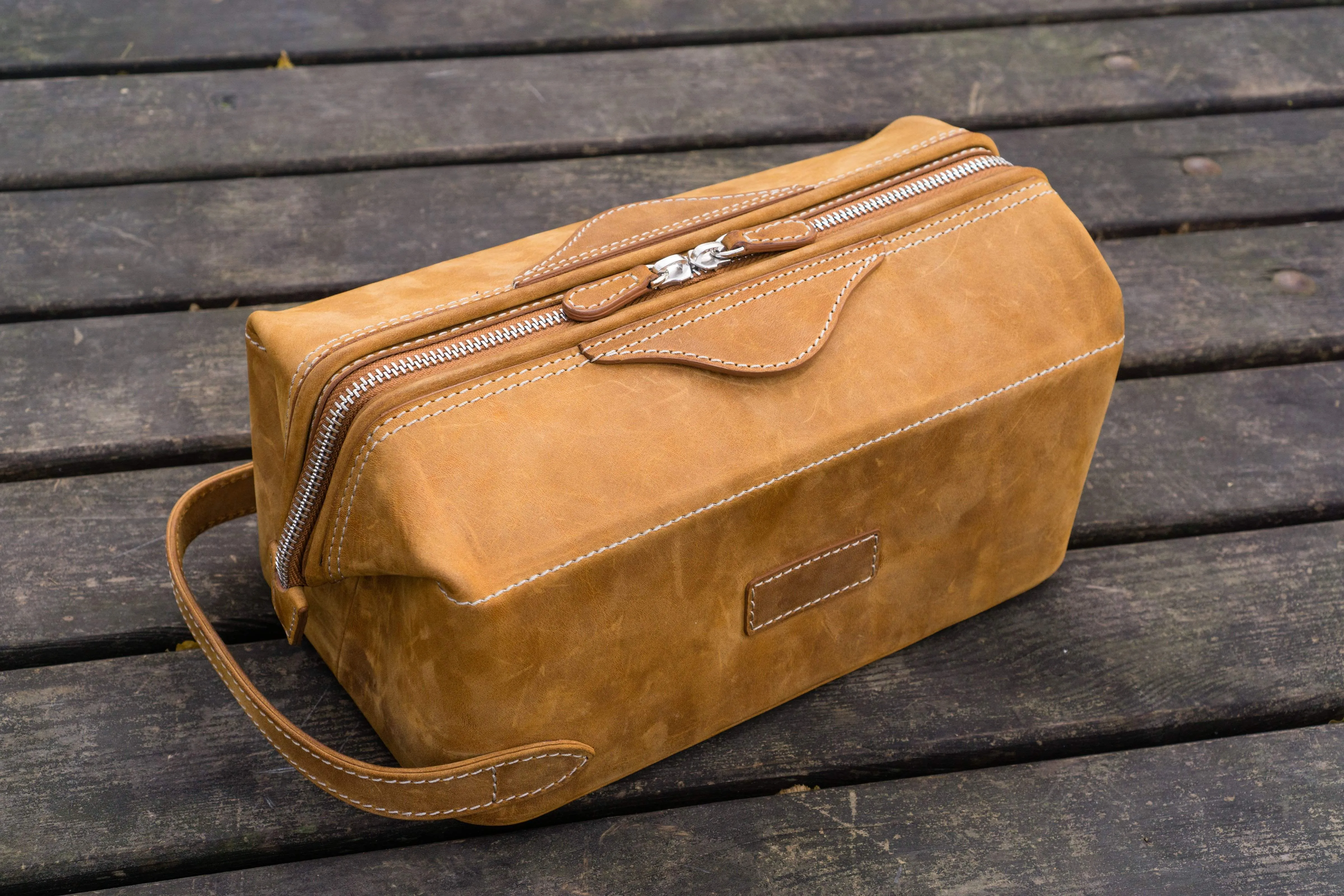 Leather Dopp Kit - Crazy Horse Brown