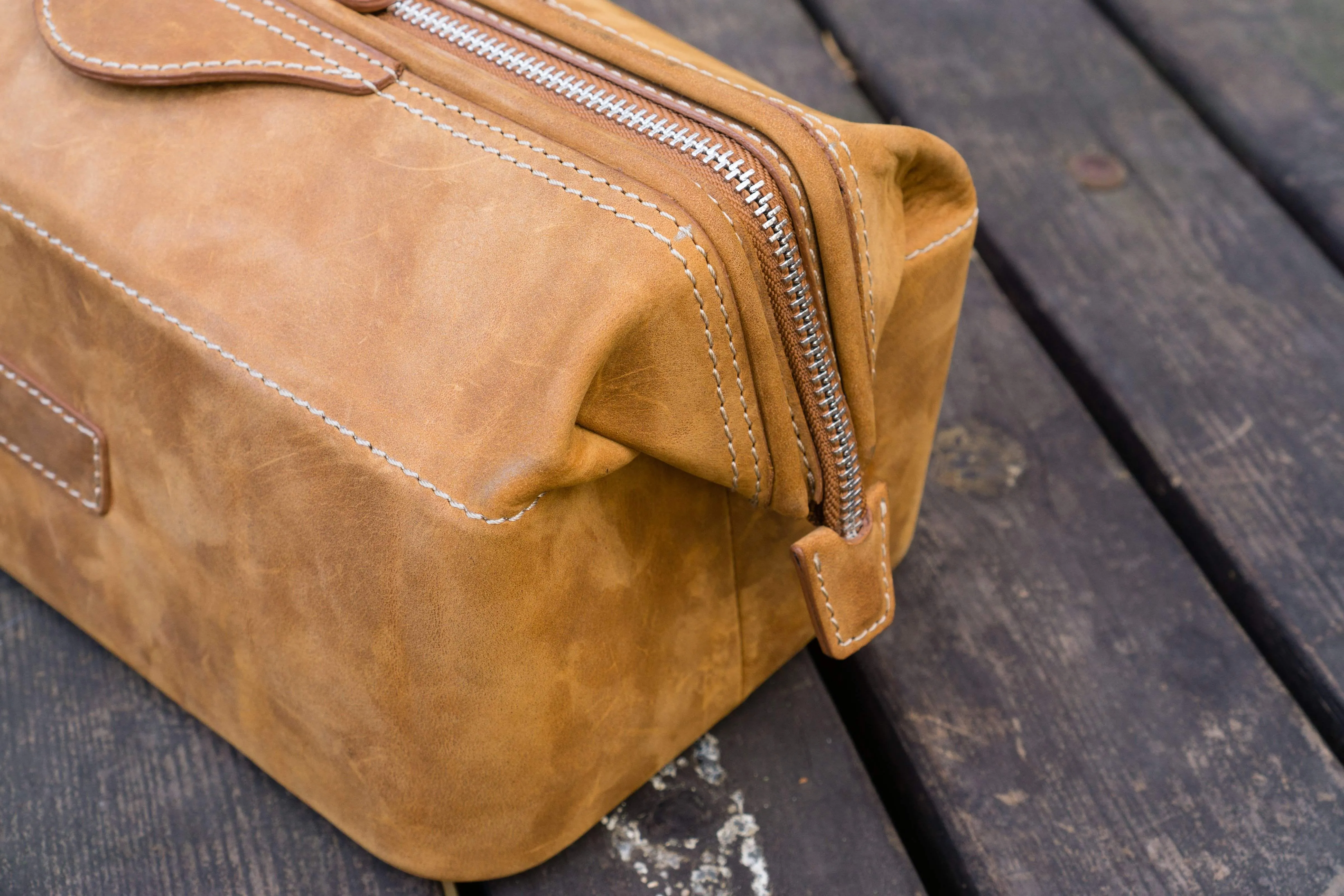 Leather Dopp Kit - Crazy Horse Brown