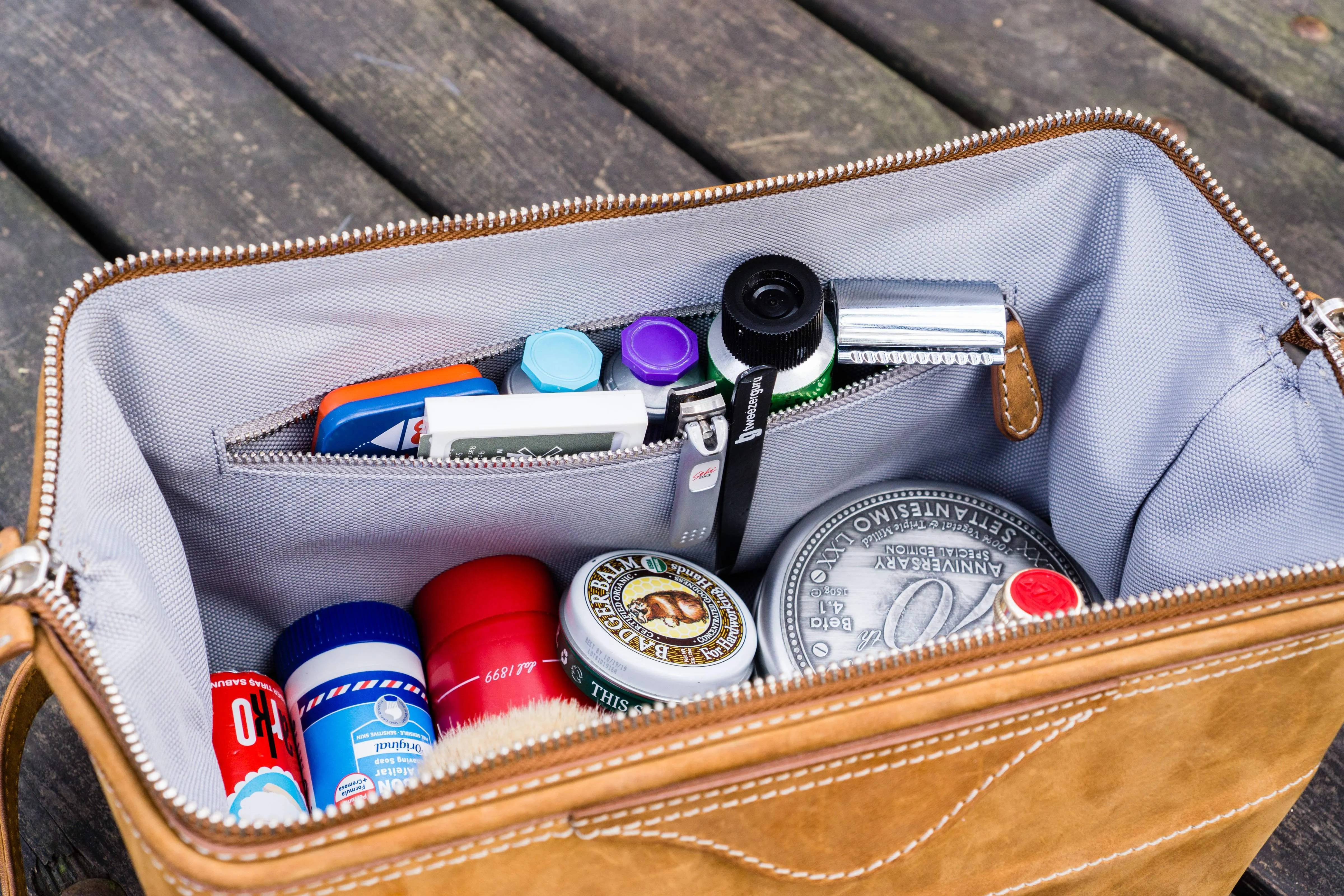 Leather Dopp Kit - Crazy Horse Brown