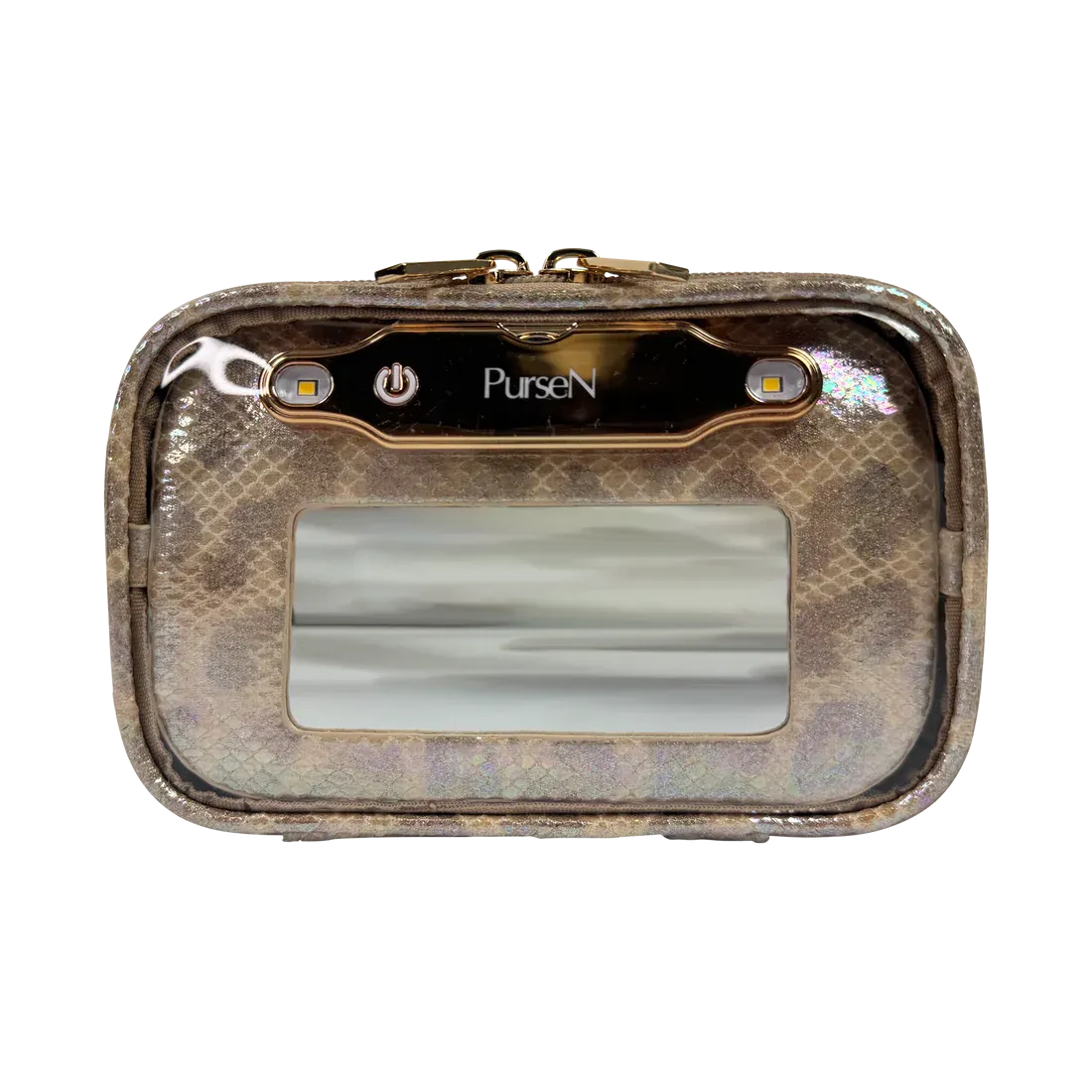 LITT Mini Lighted Mirror Case - Glimmer Leopard