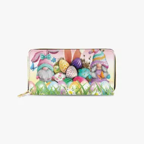 Long Type Zipper Purse, Easter, Gnomes, awd-632