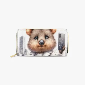 Long Type Zipper Purse, Quokka, awd-1335