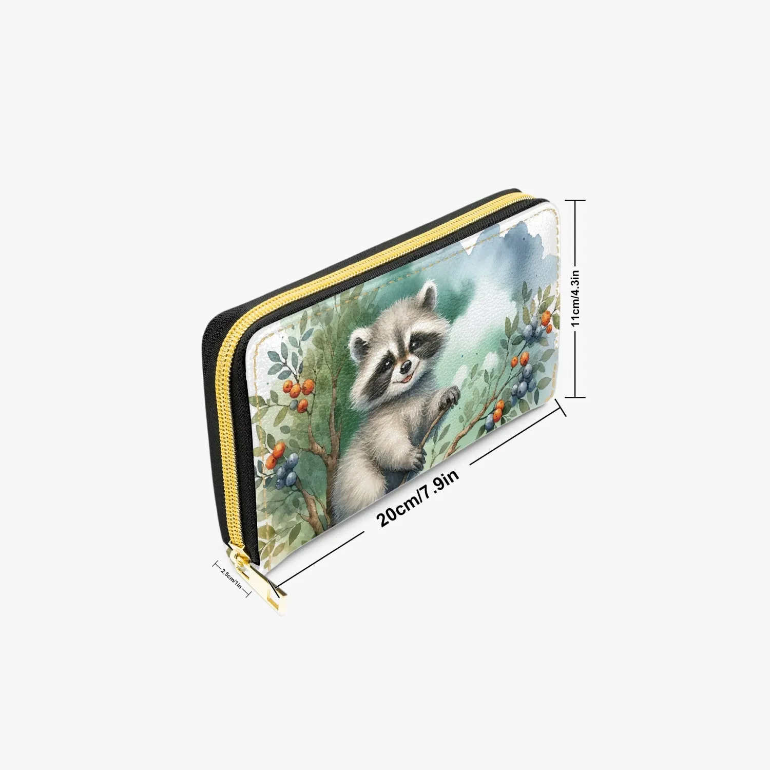 Long Type Zipper Purse - Racoon