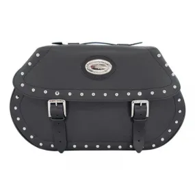 Longride Studded Iparex Saddlebags Black HC145A - 38 Liters