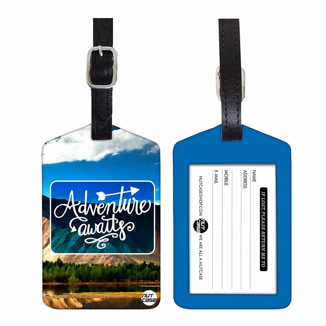 Luggage Tags Set Of 2 -  ADVENTURE AWAITS