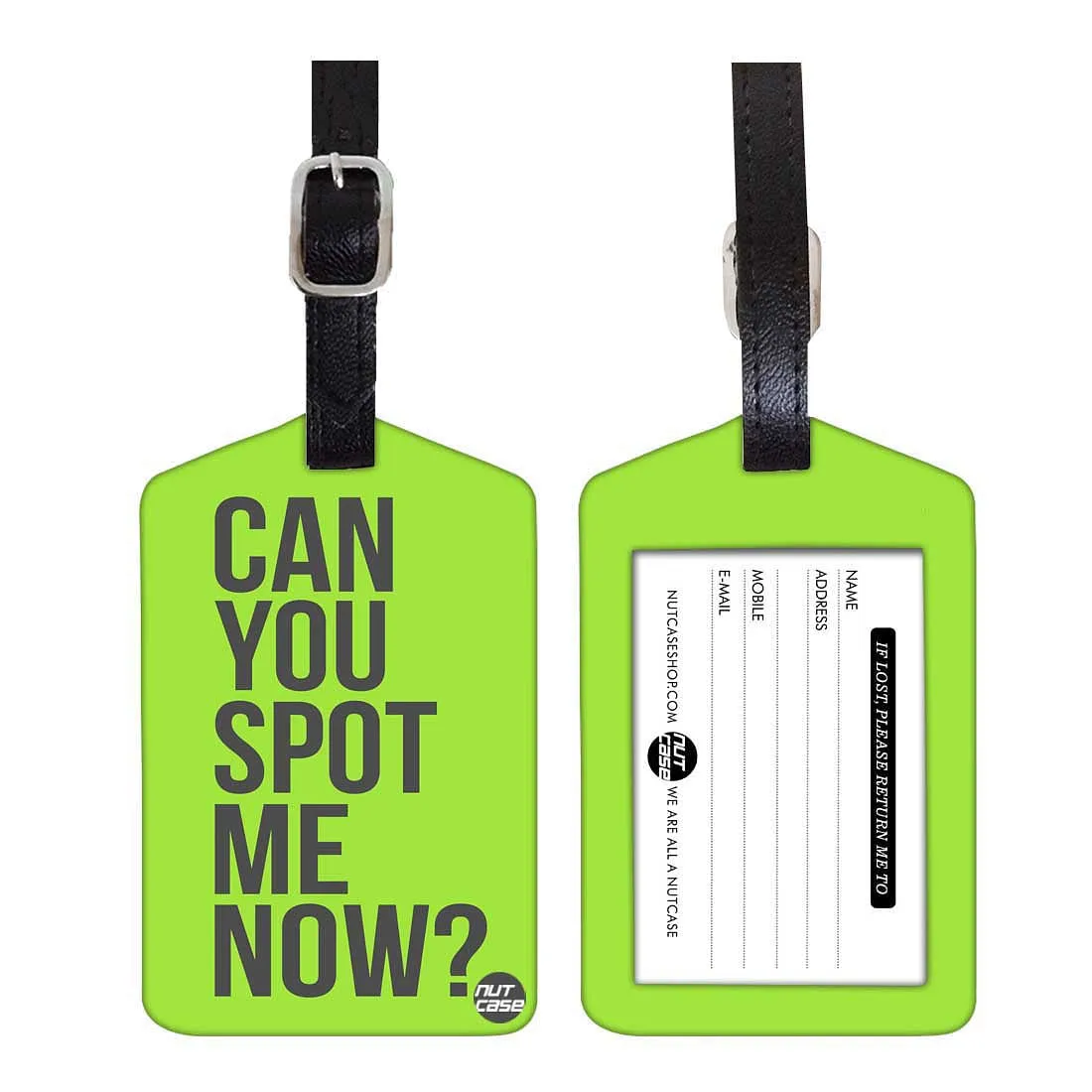 Luggage Tags Set Of 2 -  CAN U SPOT ME NOW