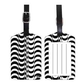 Luggage Tags Set Of 2 -  Waves Pattern