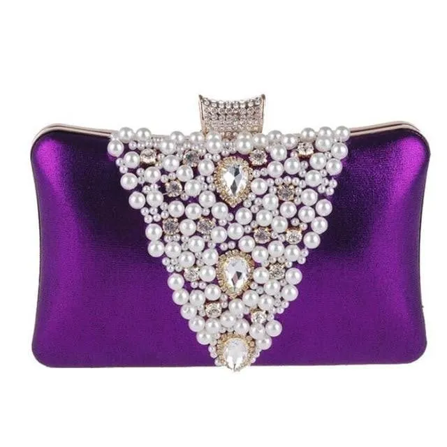 Luxy Moon Beaded Clutch Bags for Weddings Diamond