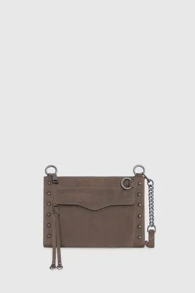 M.A.B. Crossbody With Studs Bag In Brown