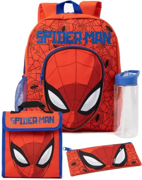 Marvel Unisex Kids Red 4 Piece Backpack Set