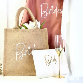 Matching Bride Tote & Clutch Bag