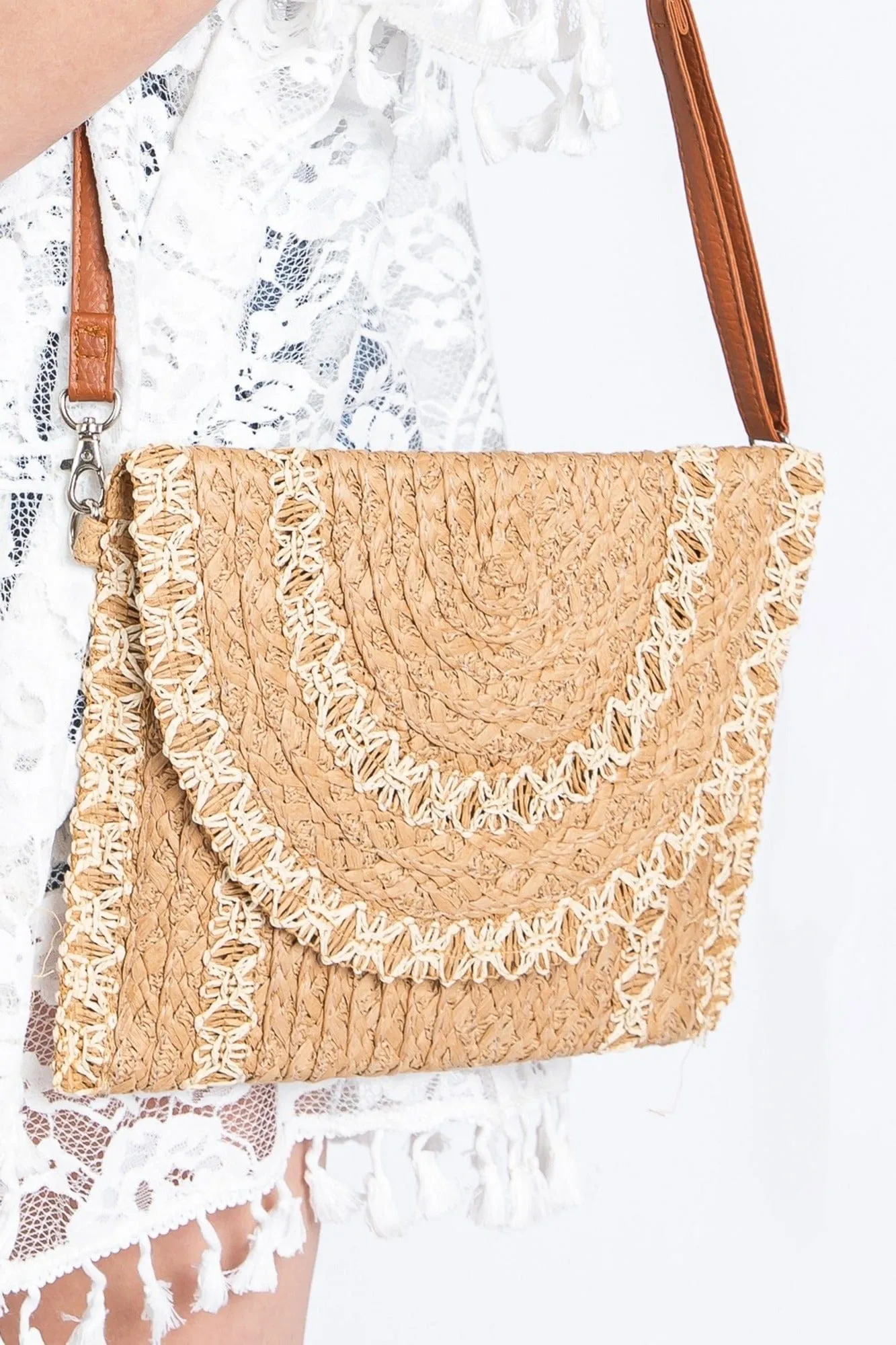 MB0211 Ariana Straw Crossbody/Clutch