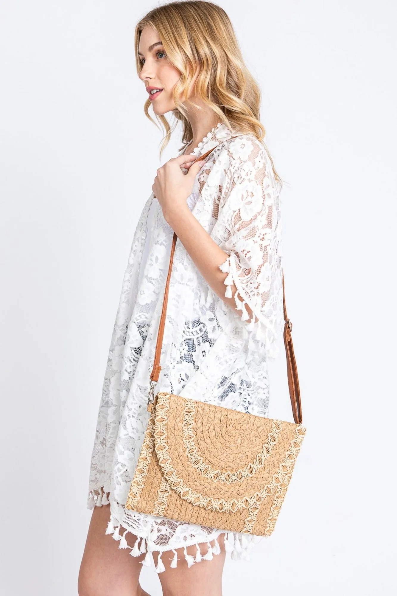 MB0211 Ariana Straw Crossbody/Clutch