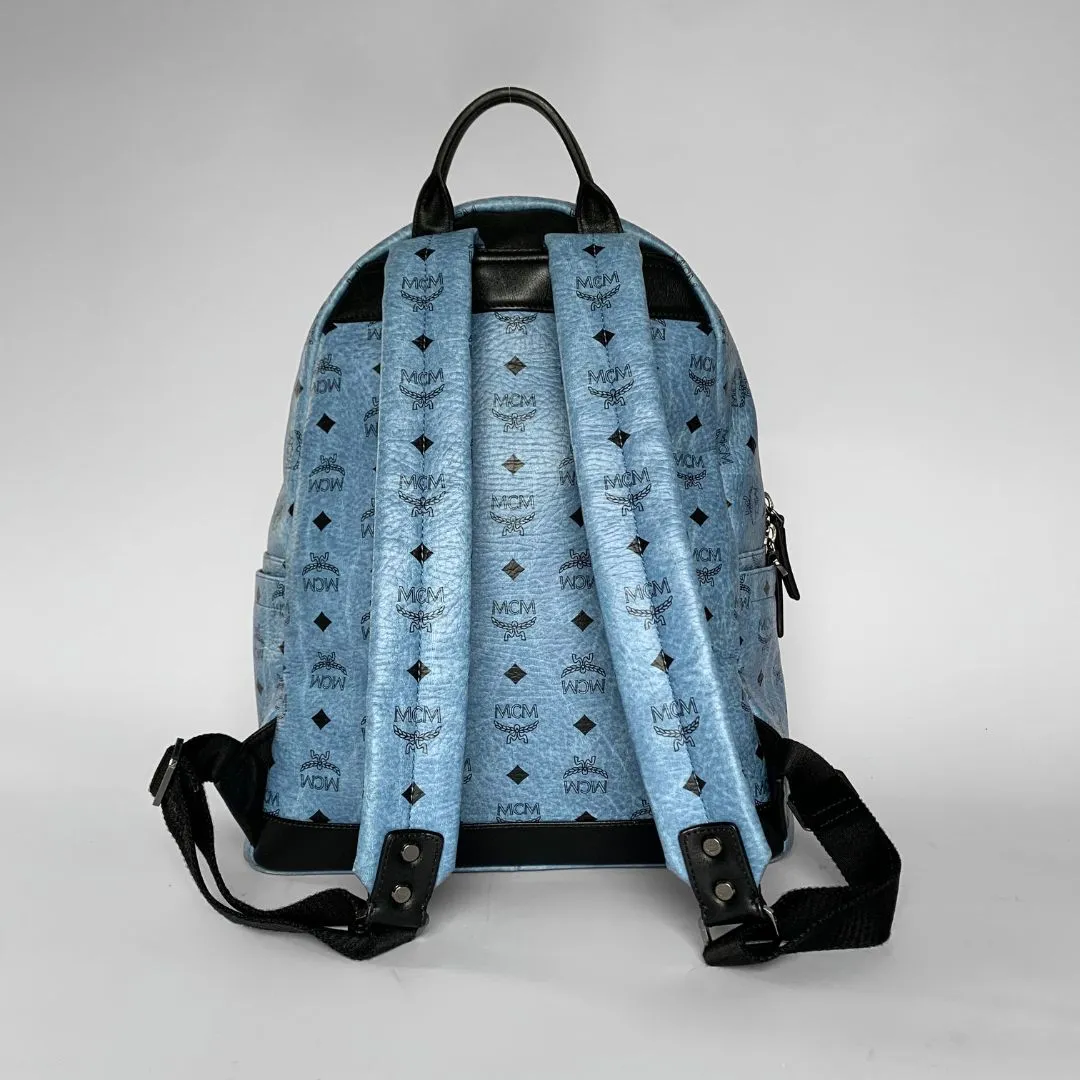 MCM Stark Studded Backpack Coated Canvas