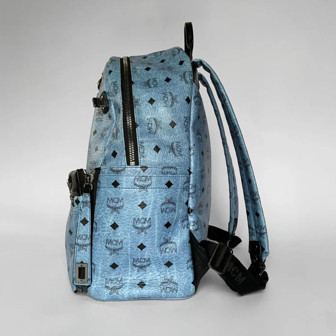 MCM Stark Studded Backpack Coated Canvas