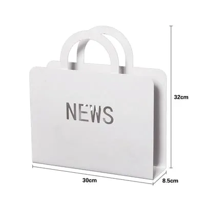 Metallic Newspaper Rack(SA2405-59)-White