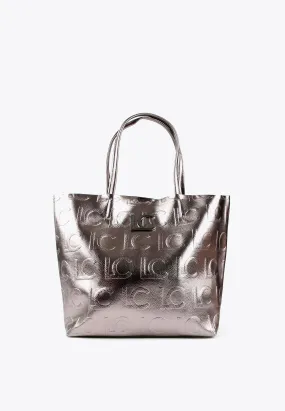 Metallic tote bag