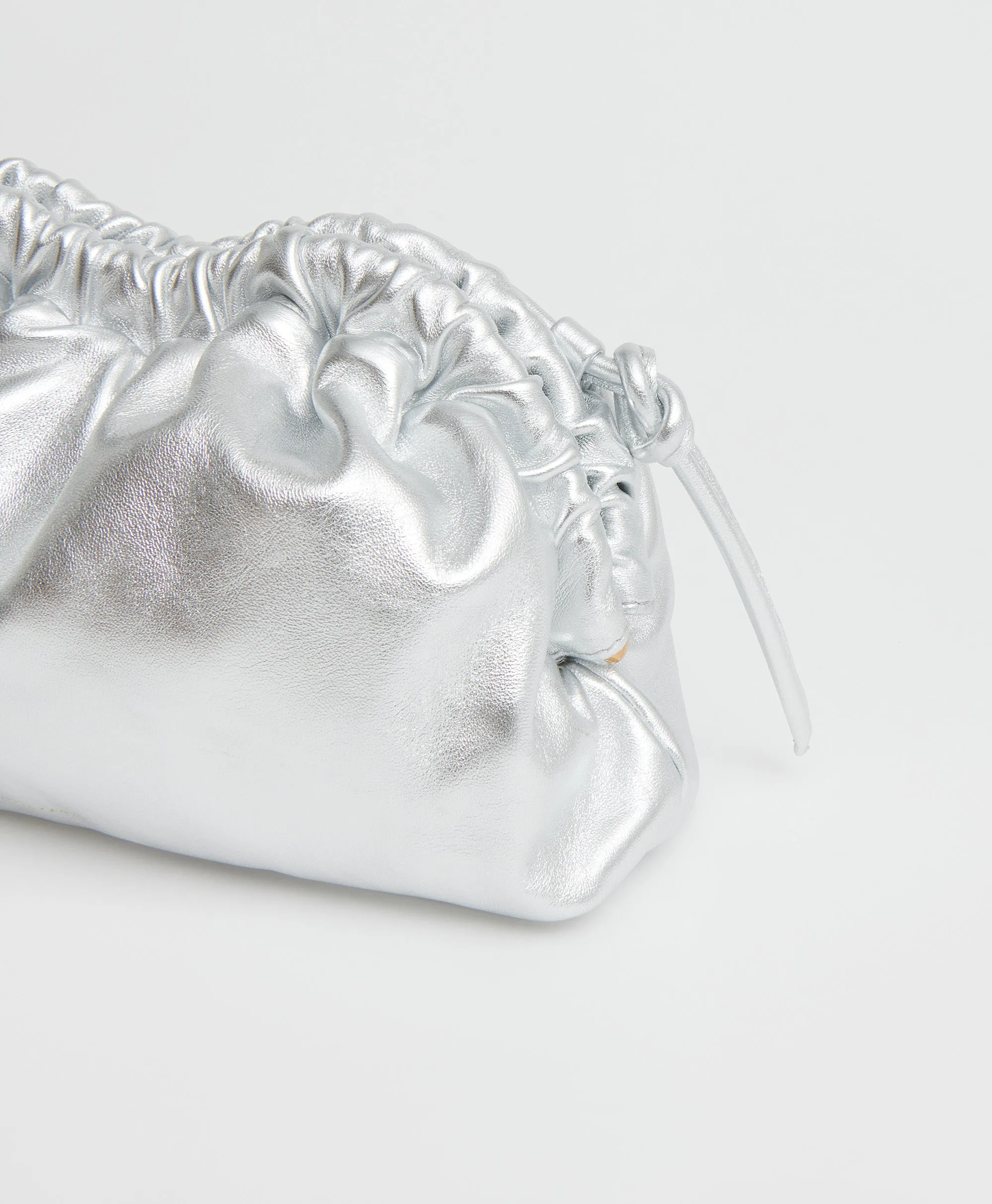 Mini Cloud Clutch - Silver