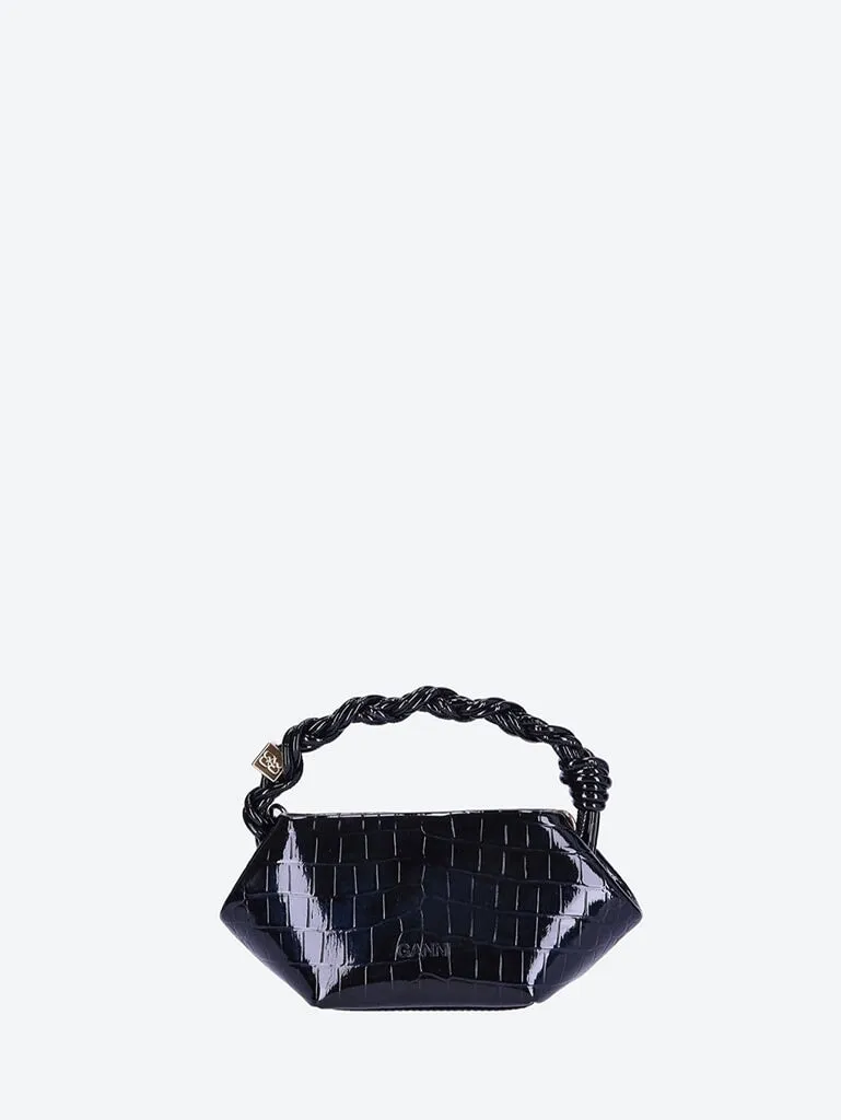 Mini patent croco ganni bou bag