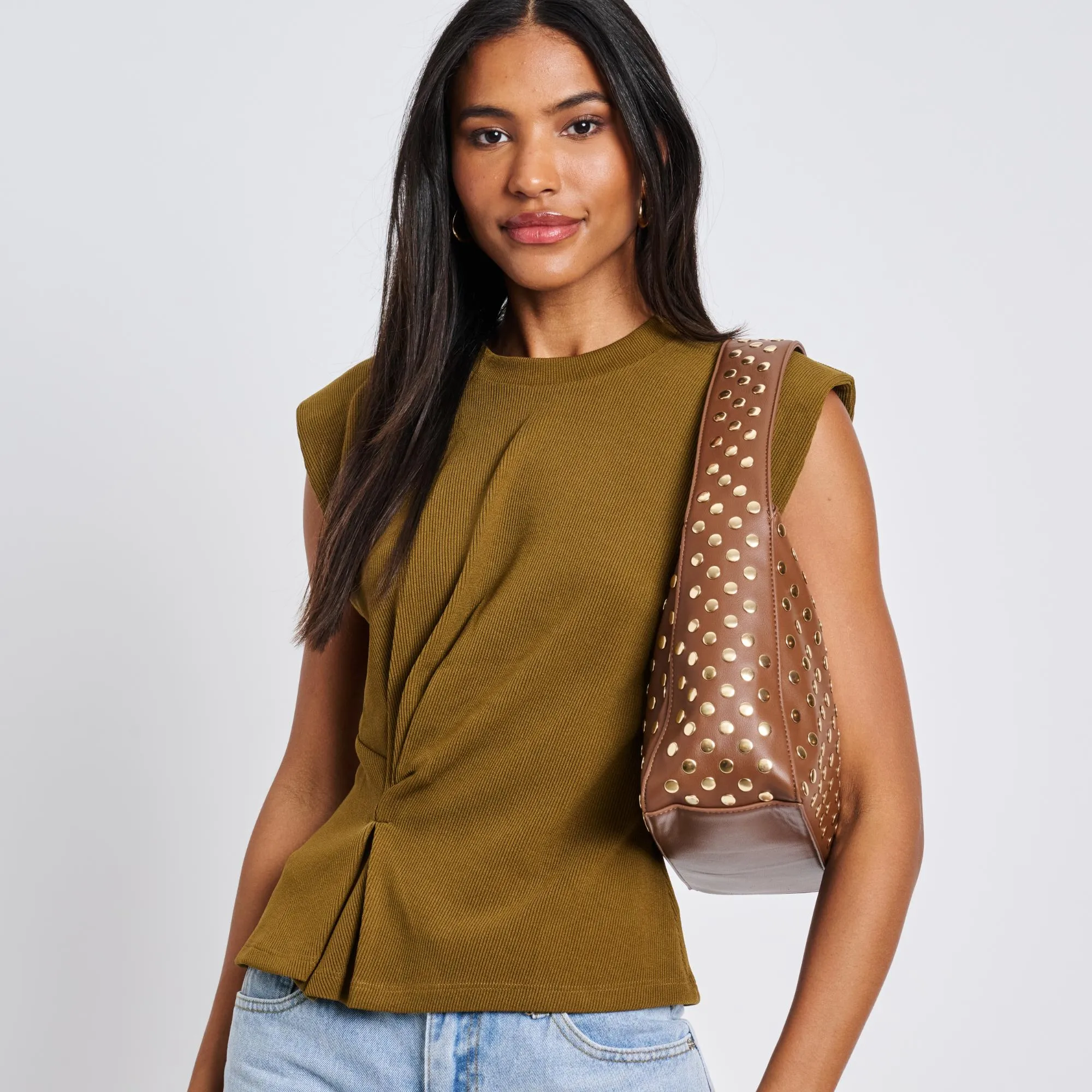 MODA LUXE Rebel Studded Shoulder Bag - More Colors Available