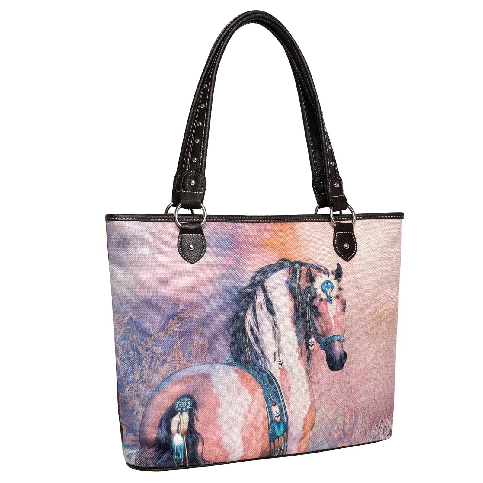 Montana West Horse Canvas Tote Bag