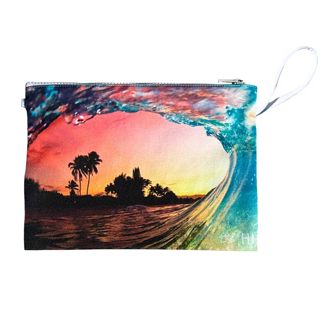 Multi-Use Wristlet Clutch:  Rainbow Shave Ice