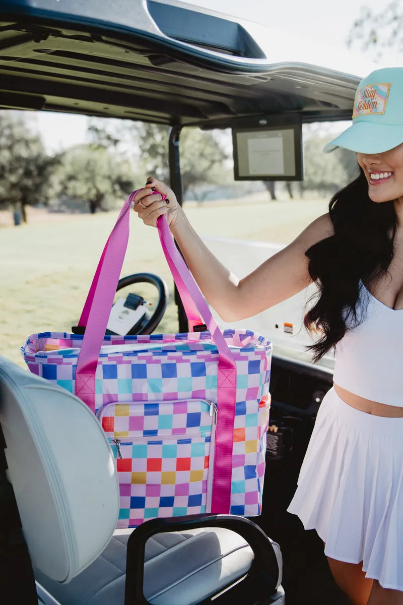 Multicolored Checkered Wholesale Foldable Large Tote Bag