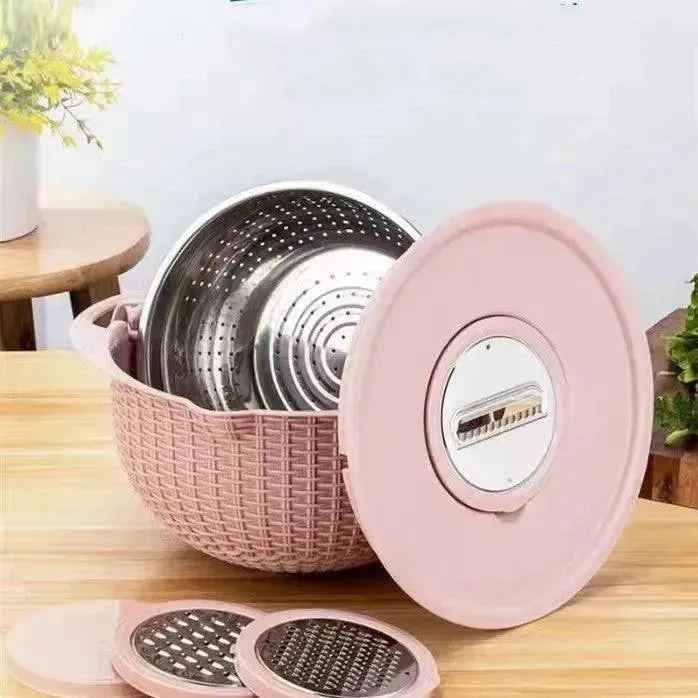 Multifunctional Kitchen Creative Household Rotating Washing Basket