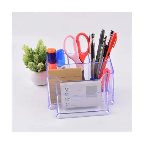 Multifunctional Transparent Acrylic Pen Holder