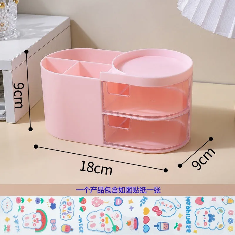 Multiple Compartments Cosmetic and Stationery Storage Box