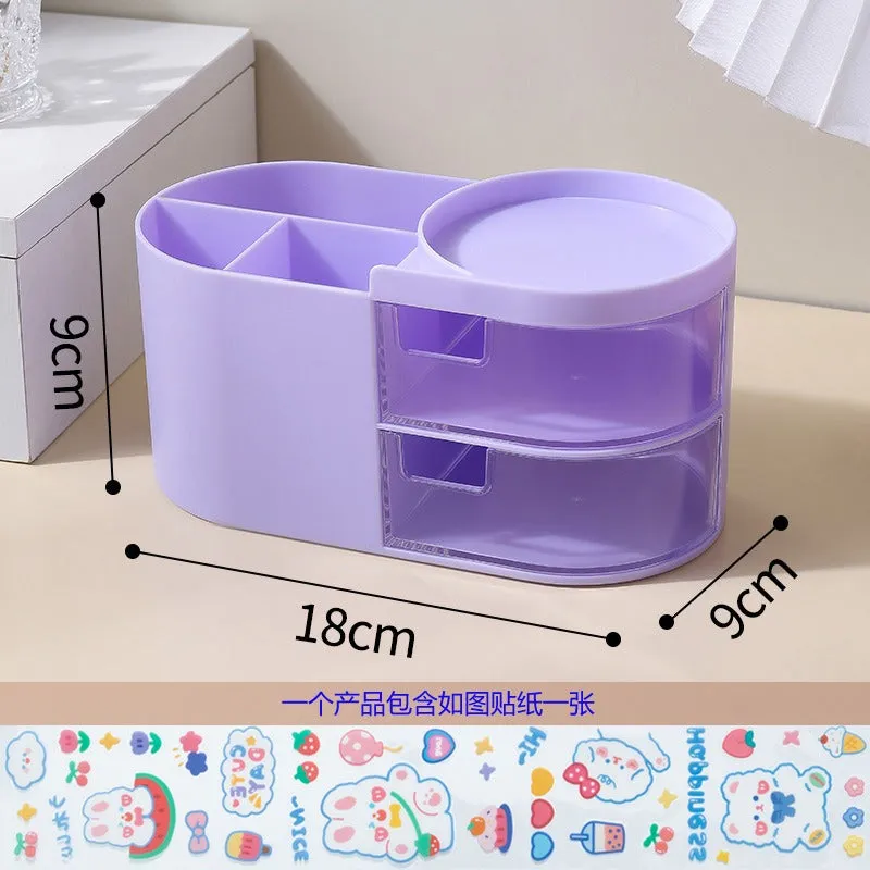 Multiple Compartments Cosmetic and Stationery Storage Box