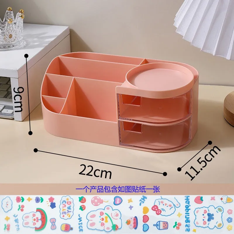 Multiple Compartments Cosmetic and Stationery Storage Box