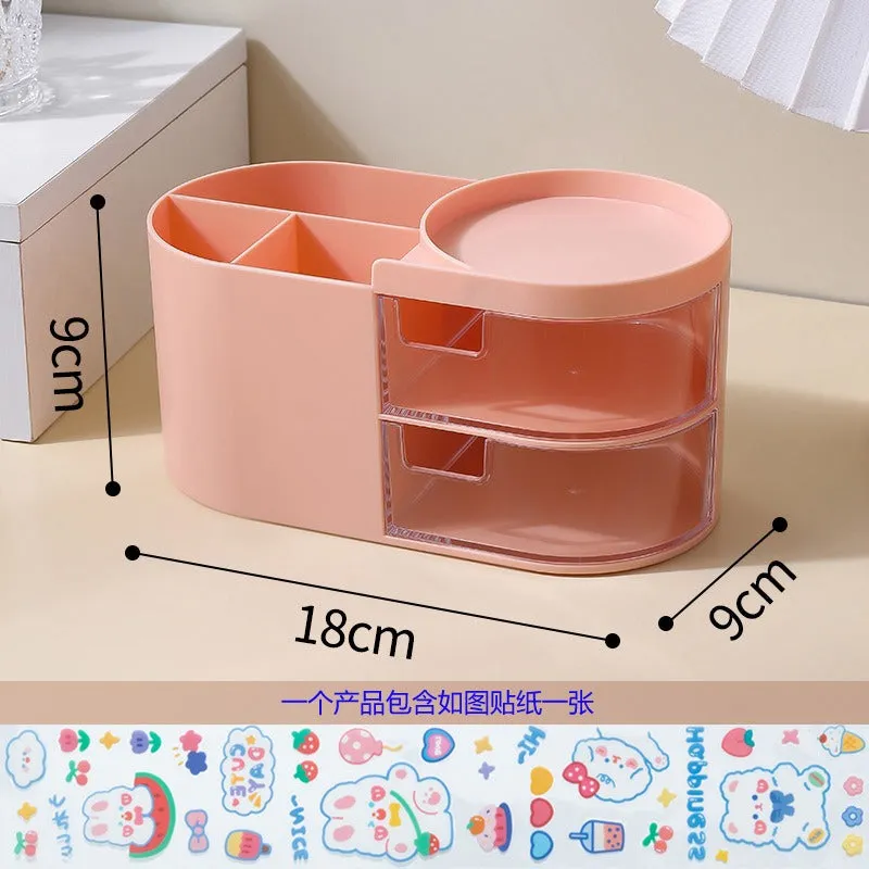 Multiple Compartments Cosmetic and Stationery Storage Box