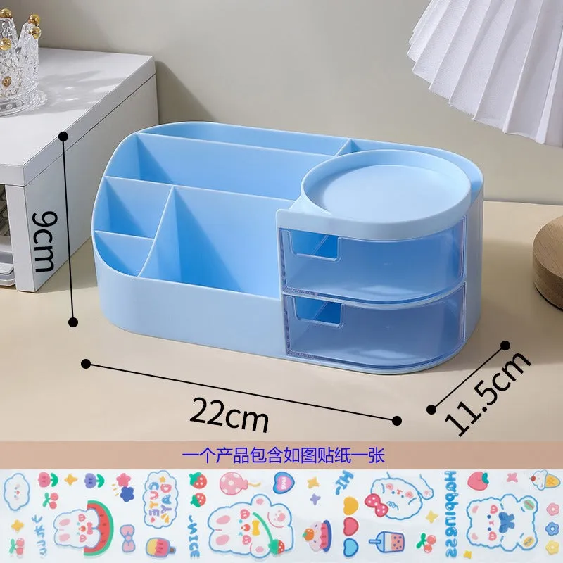 Multiple Compartments Cosmetic and Stationery Storage Box